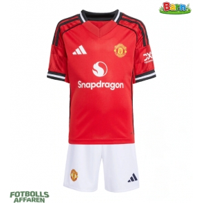 Manchester United Hemmaställ Barn 2025-26 Kortärmad (+ Korta byxor)